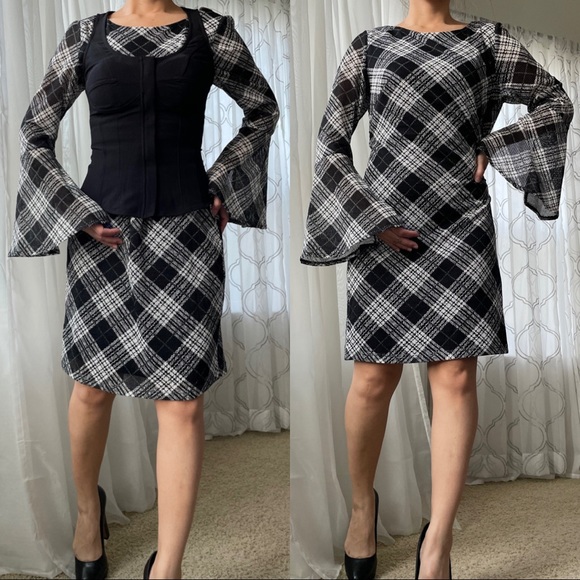 Dresses & Skirts - Y2K Plaid monochromatic dress